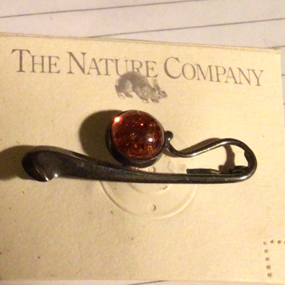 NWT Sterling and amber pin